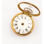 An 18th century Verge pocket watch with enamel dial by Thomas Downes