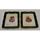 Two ceramic Victorian wall plates,
