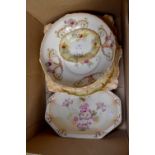 Early 20th Century Staffordshire floral bowls and plates (5)