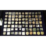 A metal case of approx 316 coins includes Roman bronze, Victoria model money, Fractional