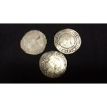 Elizabeth I Sixpence 1568 mm coronet, 1582 mm sword, 1594-1596 mm woolpack (3)