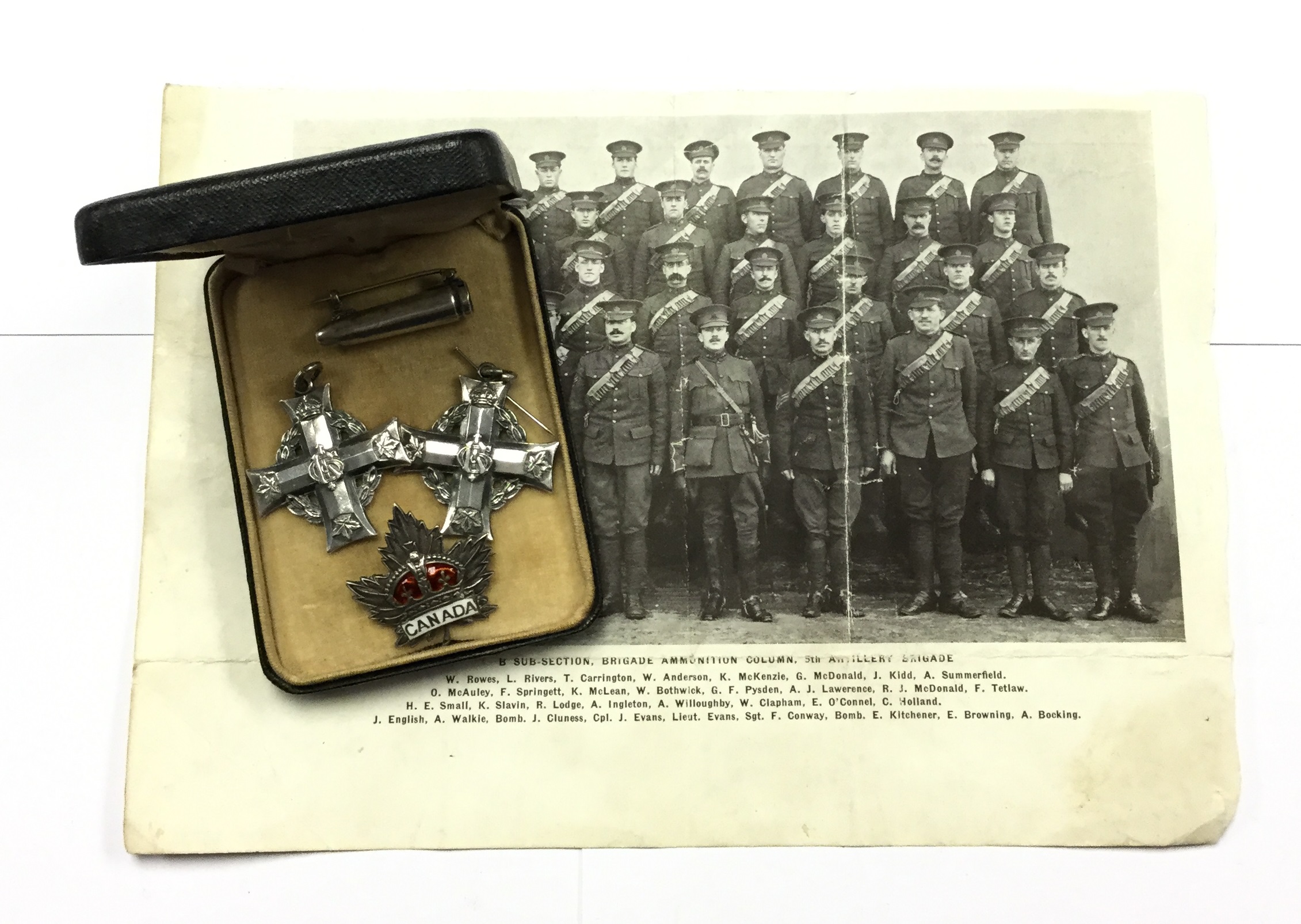 WW1 Canadian War Memorial Crosses. A pair of Crosses both named to 86105 Sgt F Conway.