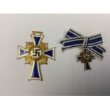 WW2 Third Reich Ehrenkreuz der Deutschen Mutter im Gold. Mothers Cross in Gold. No ribbon.