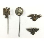 WW2 Third Reich Reichkulturkammer Stick pin. Marked "Deschler Munchen. Ges.