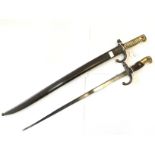 French 1866 Pattern Chassepot bayonet. 57cm long fullered blade.