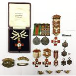 WW2 British Red Cross/VAD Group to comprising of: a cased Order of the League of Mercy 1889 in