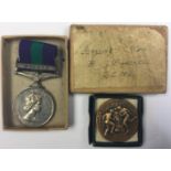 ER II General Service Medal with Malaya Clasp to 22772158 Cfn. B. Burchell REME. In box of issue.