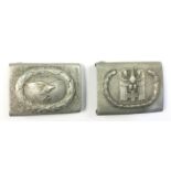 WW2 Third Reich Belt buckles: DRK (denazified) marked "Ges.Gesch.