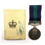 ERII General Service Medal with Malaya Clasp to 23617466 Pte R Hyland, R.A.M.C.