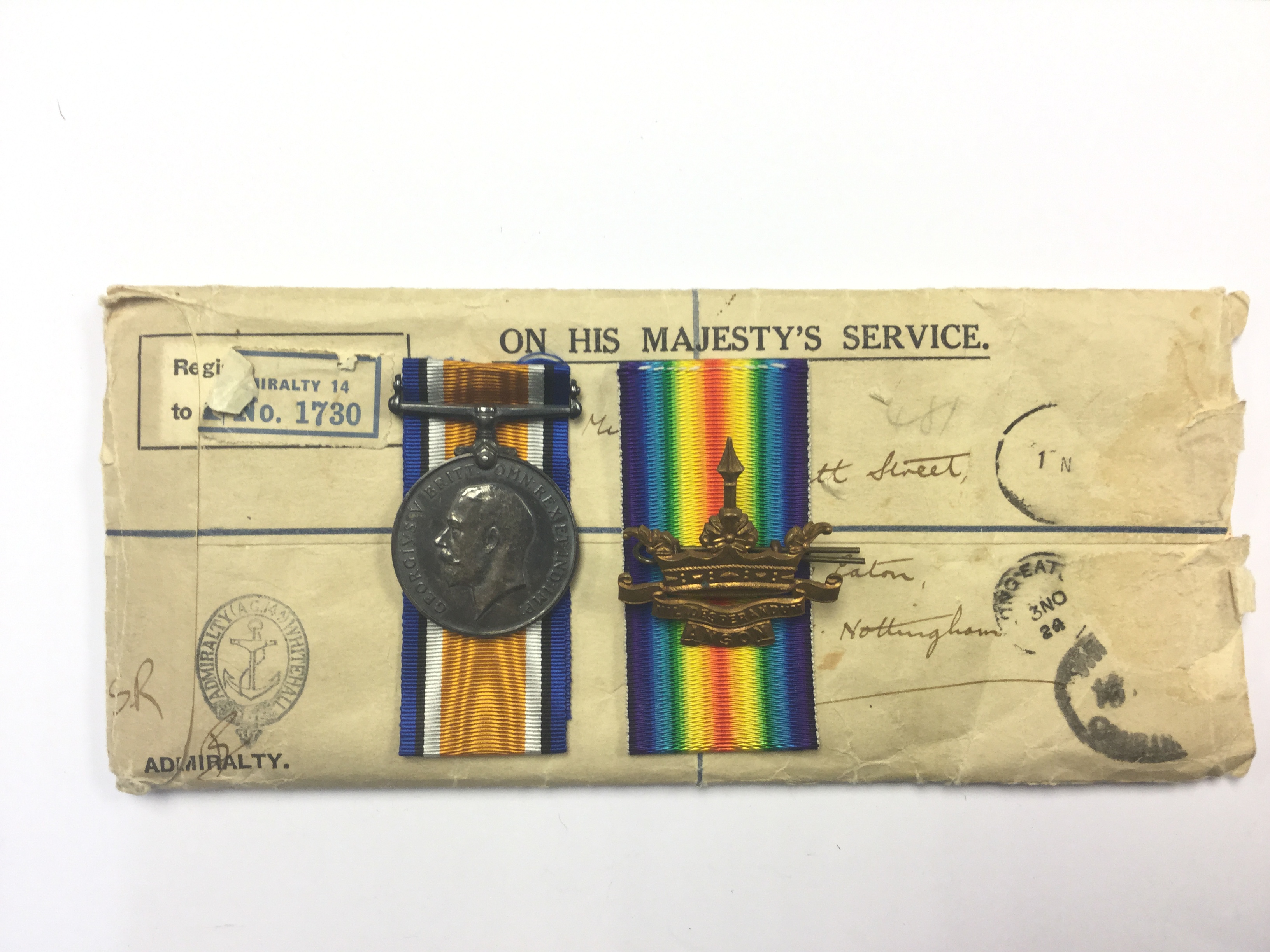 WW1 British War Medal to R/5775 A Towle, AB RNVR. Complete with ribbon.