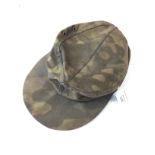 WW2 Third Reich Waffen SS reversible camoflauge cap. Correct cotton duck material construction.