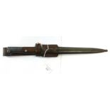 Yugoslav Mauser M1948 pattern bayonet. 25cm long blued blade. Serial number 75887.