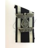 WW2 Third Reich Wiederholungsspange 1939 zum Eisernen Kreuz 2. Klasse 1914.