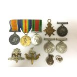 WW1 British War Medal, Victory Medal and WW2 Defence Medal to 101237 Pte F Lees, Notts & Derby Regt.