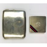 A George V silver cigarette case,