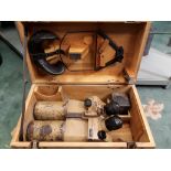 WW2 Third Reich Doppelfernrohr DF 10 x 80 Flakfernrohr Binoculars. Maker marked "cxn" for E.