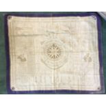 Boer War era screen printed patriotic cotton drape entitled "England expects that every man this
