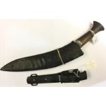 WW2 British Kukri knife. 30cm long unmarked blade. 42cm in overall length. No small knives.