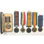 An unusual WW1 British medal group comprising of two officially issued Military Medals to Sgt H