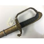 WW1 Austro Hungarian Sword. 72cm long fullered single edged blade. No makers marks.