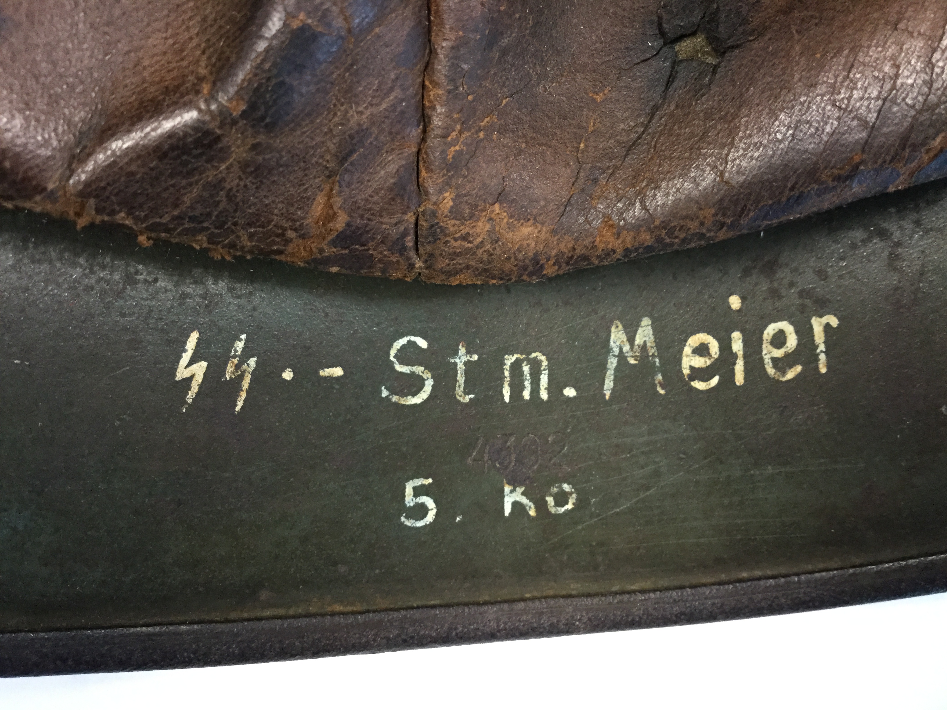 WW2 Third Reich Waffen SS Single Decal M35 Stahlhelm steel helmet. - Image 4 of 7