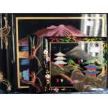 Korean War interest: Two albums with painted lacquered covers 1950s,