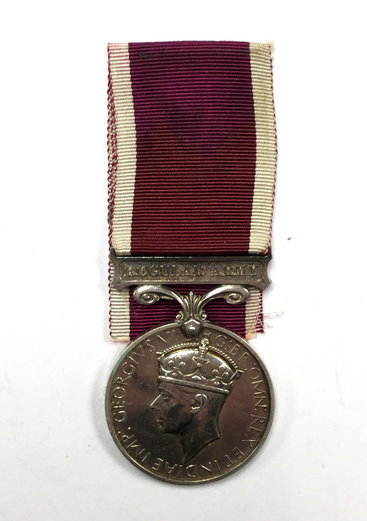 WW2 British Army Long Service and Good Conduct Medal with Regular Army bar to 1068582 WO Cl 3 HC