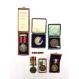 WW1 National Fire Brigades Union Long Service Medal with 25 year clasp in case of issue named to WM