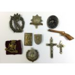 WW2 Third Reich Infanterie-Sturmabzeichen. Infantry Assault badge in Bronze. Maker marked "H.u.