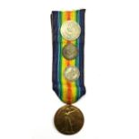 WW1 British Victory Medal to 358649 Pte JW Kempster, Liverpool Regt. Complete with original ribbon.
