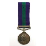 ERII General Service Medal with Cyprus Clasp to 23359764 Rfn. F D Bell, R.U.R. Complete with ribbon.