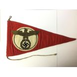 WW2 Third Reich NSDAP Political Leaders Car Pennant. Double sided.