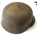 WW2 Third Reich three colour camoflauge M40 Stahlhelm steel helmet.