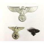 WW2 Third Reich cap/lapel eagles: NSFK Kepi eagle,