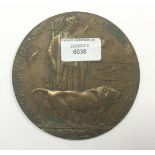 WW1 British Death Plaque to James Alfred Rutter: research has shown his Service Number as 202188.