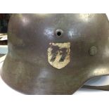 WW2 Third Reich Waffen SS Single Decal M35 Stahlhelm steel helmet.