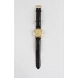 An 18ct. gold Omega "Chronometre" gentleman' wrist watch, manual wind, having signed circular gold