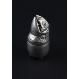 A Victorian novelty silver salt/pepper shaker, by Frederick Brasted, assayed London 1882, having