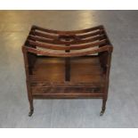 A 19th century mahogany canterbury