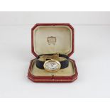 An 18ct. yellow gold Cartier Baignoire 1920 ladies' wrist watch, c.1967, manual movement, signed