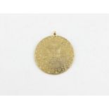 A gold Ottoman medal, possibly being a re-strike of a late 19th century civic medal, with