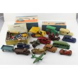 A collection of various Dinky toys including boxed No 771 International Road signs, Boxed Coles