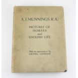 Munnings R.A. (A. J.), Pictures of Horses and English Life, 1st ed, London; Eyre & Spottiswoode