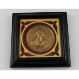 Sir Walter Scott (1771-1832), a decorative portrait medallion, in gilt plaster, cast from a medal by