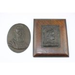 A pair of 19th century Florentine soft metal plaquettes, the painter Raphael (Raphael Sanzio da