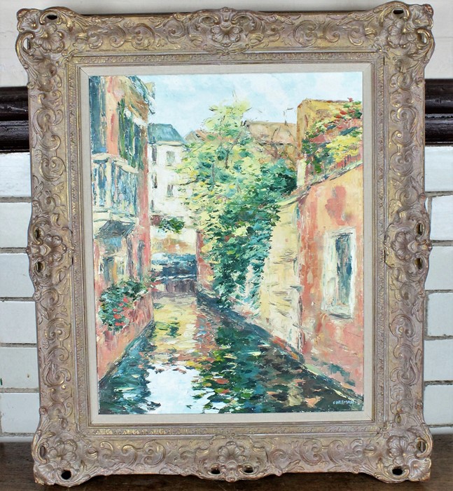 William Foreman (b.1923),  "Rio di Toletta Venice", oil on canvas, signed lower right,, 49cm x