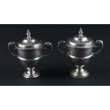 A pair of Victorian novelty silver pepper or pounce pots, by Horace Woodward & Co Ltd, assayed