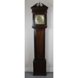 An 18th cent Longcase clock,oak case the original dial engraved Dawes Northampton dial 10.5inches