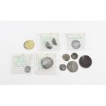 A collection of coins, to include, approx. twenty Roman bronze coins, fifteen English hammered