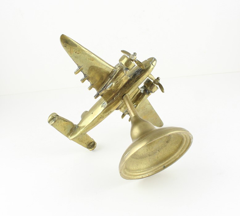 A period model WWII "Avro Manchester" paper weight, the heavy bomber fashioned from Canadian gun - Image 4 of 4